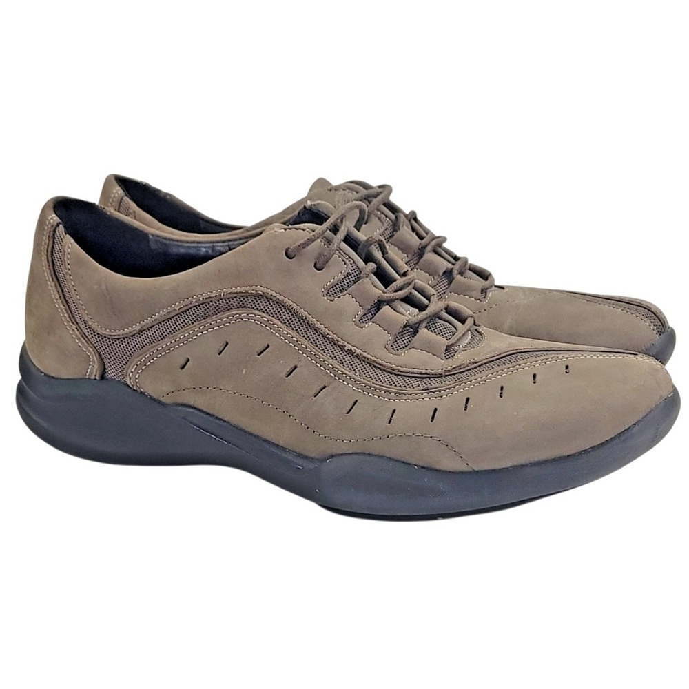 Clarks Wave Wheel Women's Brown Leather Walking Shoes 86510 Low Top Size 7.5M